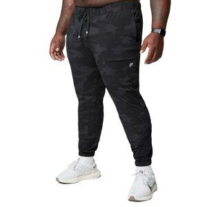 NWOT Men's Fabletics 2X Short BLACK TACTICAL CAMO The One Jogger